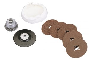 Wolfcraft Wolfcraf hobby brousící a leštící sada pro úhlová brusky 2177000